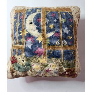 Vtg pillow K.C. Diddel Moon Stars 80s nostalgia childhood celestial whimsical